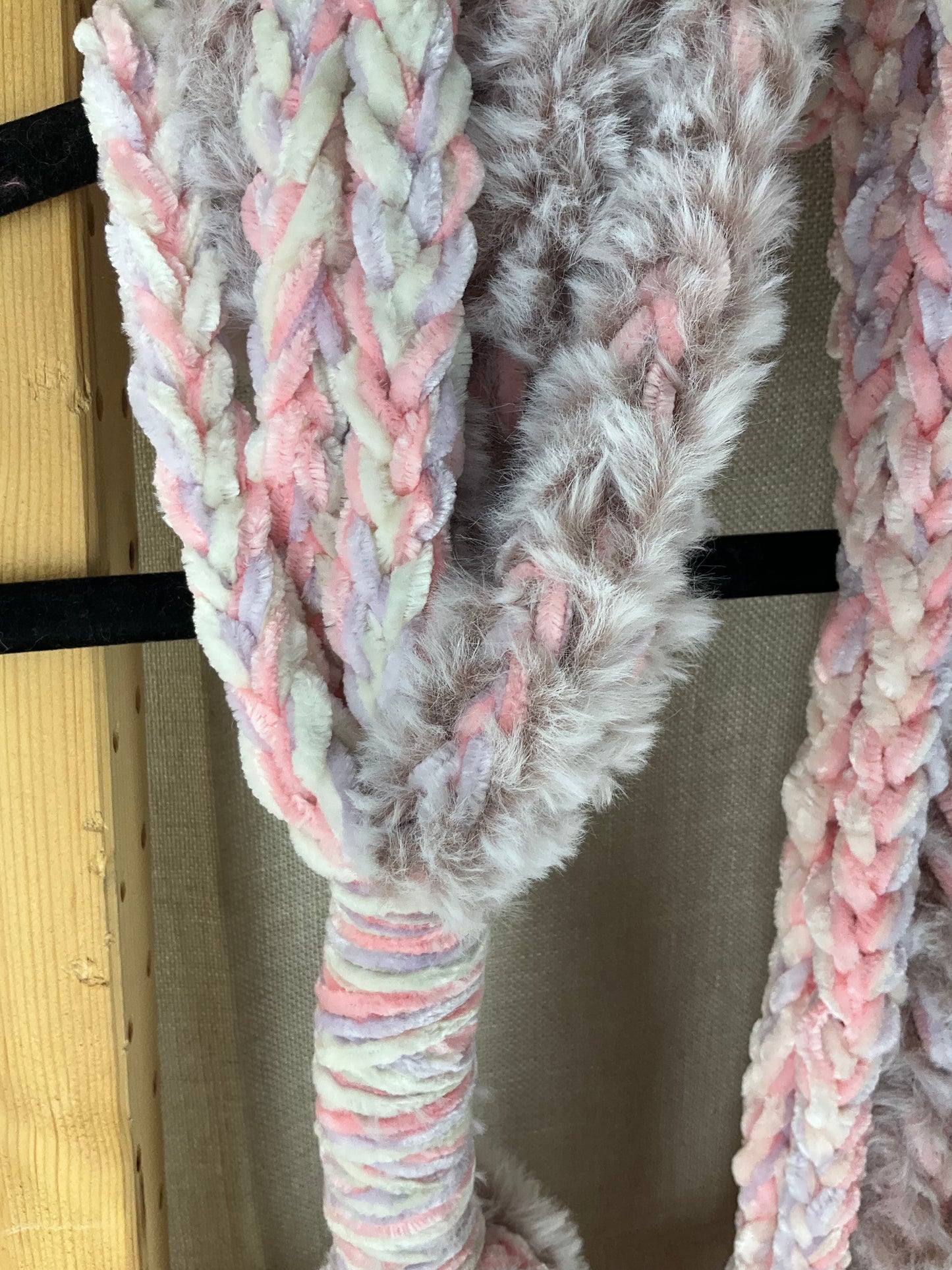 “Pink Peony" Luscious Lei, Medium, Fur