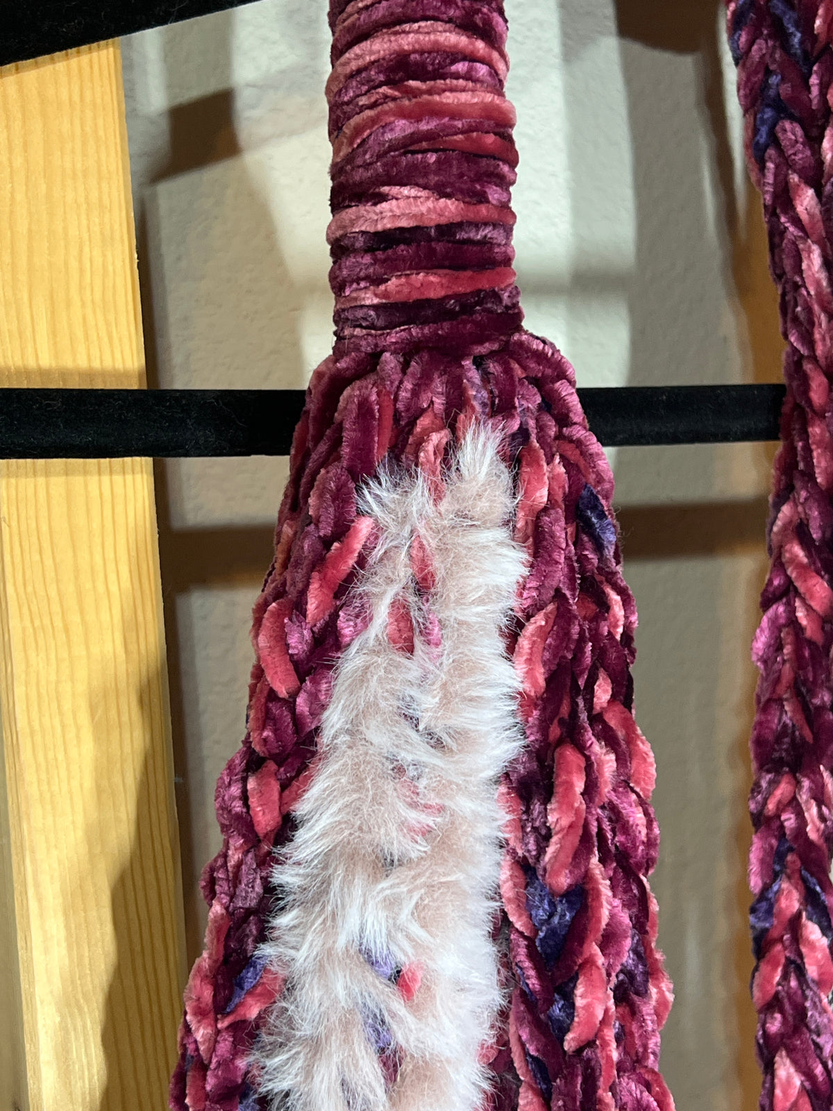 "Mulberry Moth" Luscious Lei, Medium, Fur