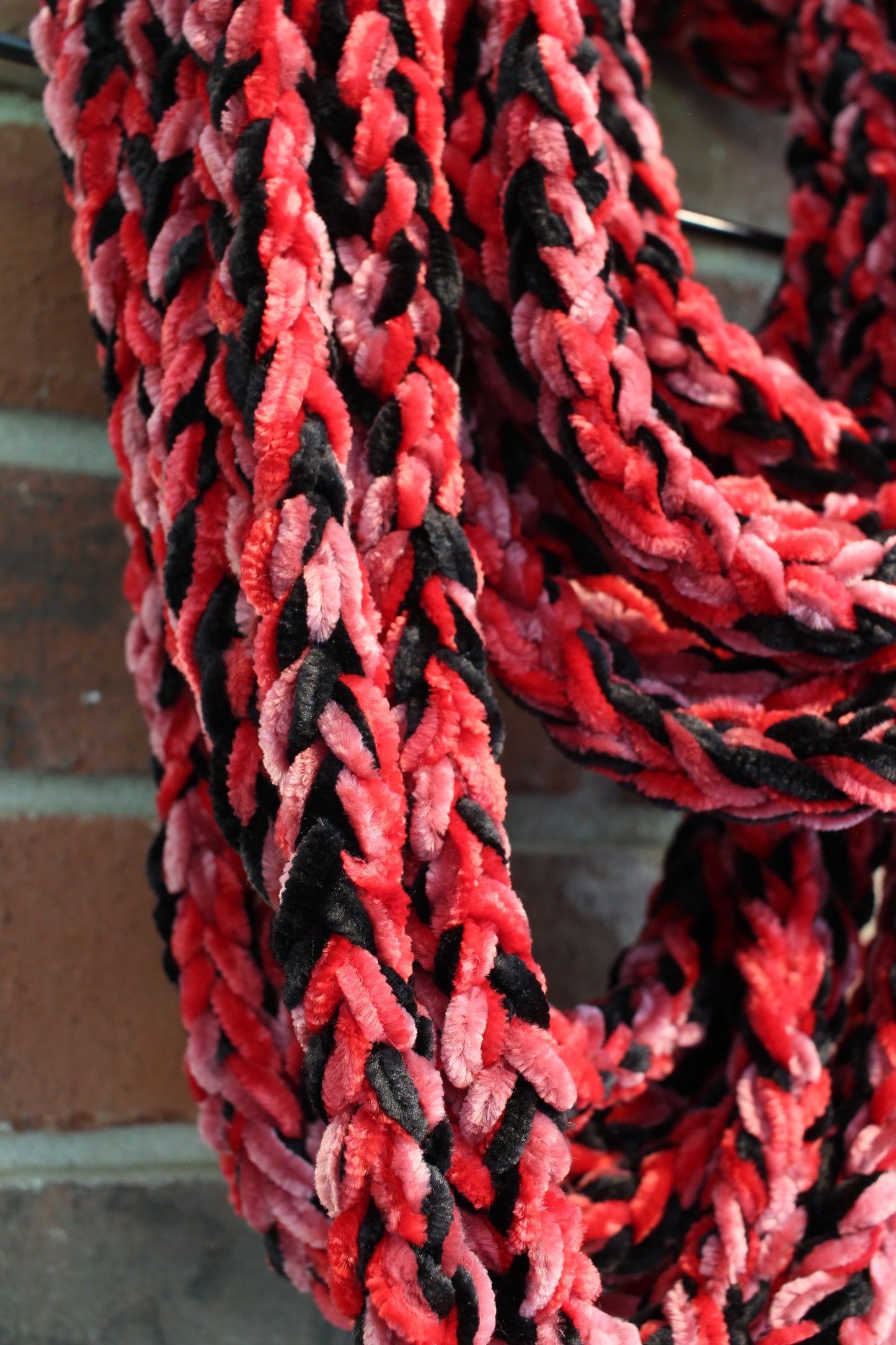 "Red Hot" Luscious Lei - Medium, Triple